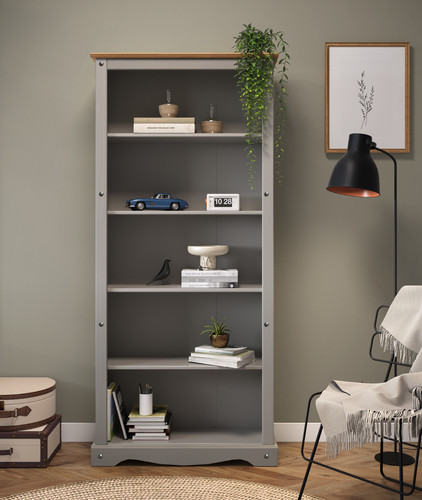 Corona bookcase grey - corona, large