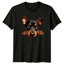 Cute Doberman Puppy Dog Peek A