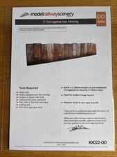 9' Corrugated Iron Fencing Kit KX022-OO [Scale Model Scenery]