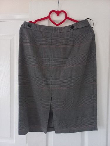 Women grey checked skirt - women's,