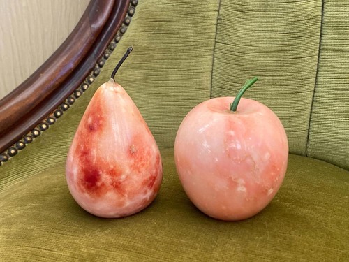 Alabaster apple and pear - , decor