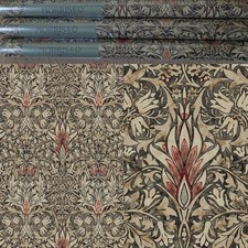 X3 MORRIS & CO Wallpaper Roll SNAKESHEAD William Charcoal spice 216425 Sanderson