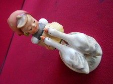 Vintage West Germany, Girl with Geese, Porcelain Figurine Rare, Goose Girl