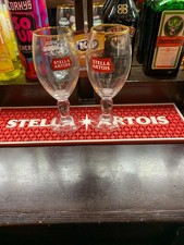 2 x Stella Artois Pint Chalice Glasses 20oz Brand New M25 Free Postage