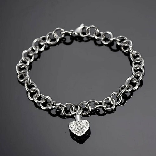 Heart diamante bracelet - heart,