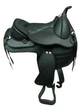 Synthetic Western Style Treeless Horse Tack Saddle sizes 14" to 18".