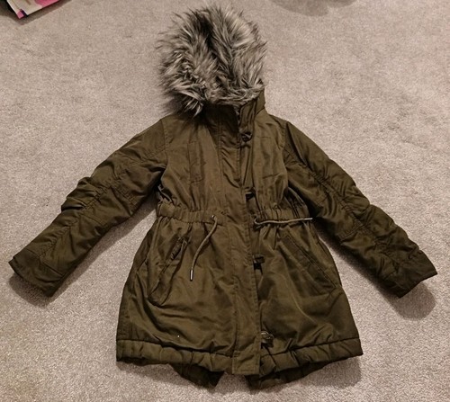 Next girls khaki parka coat - girls,