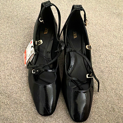 Zara women black patent - zara, women’s
