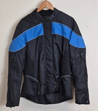 Ladies Spada Motorcycle Jacket Waterproof Electra UK16 Black Blue X-Large Womens