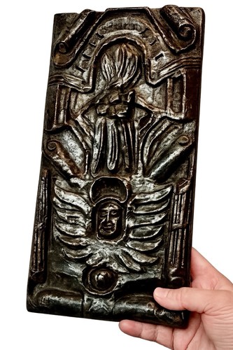 Tudor carved oak relief - carved,