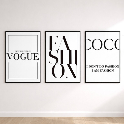 Fashion typography wall art - fashion,