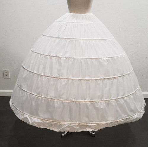 White ring crinoline - 6-ring,