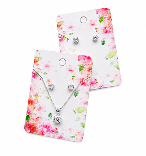 Jewellery display cards - cards, flower