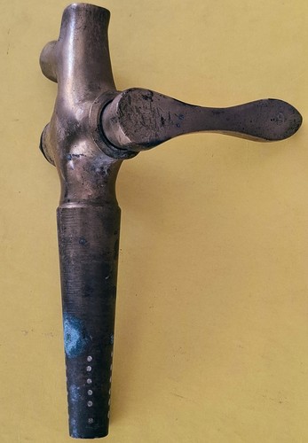 Unusual vintage brass beer - brass,