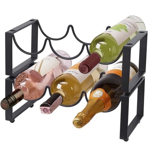 Tier stackable metal - metal, wine