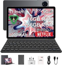 2025 Android 15 Tablet 256GB ROM (1TB TF) 11 Inch 5G WiFi 8000mAh Dual Camera 2K