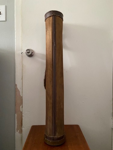 Antique brown canvas - brown, leather