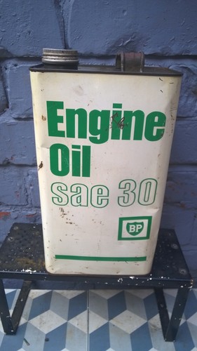 Vintage oil can gallon - can, bp