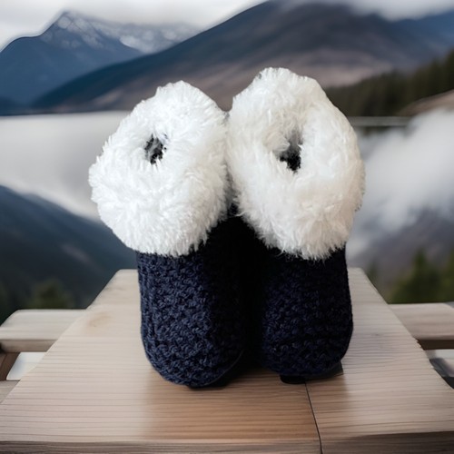 Hand knitted with - knitted,