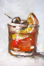 Cocktail Original Oil Painting