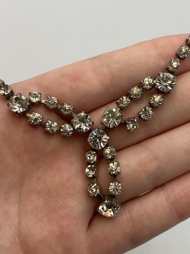 Vintage rhinestone necklace - vintage,
