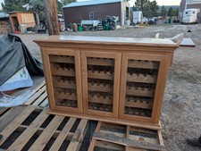 80 count oak wine rack