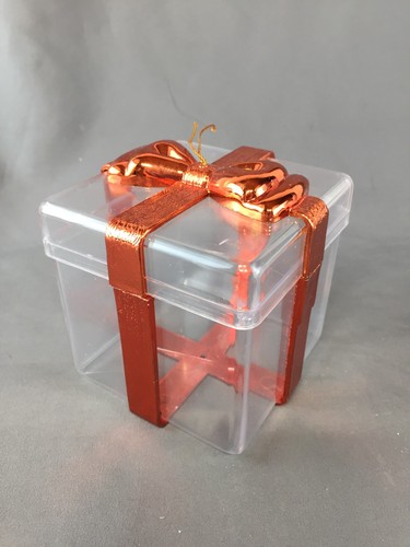 Vtg clear plastic 3x3x3 - plastic,