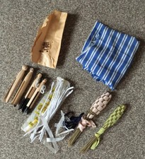 Vintage Peg Doll Making Kit/Craft Kit/Traditional Craft/Wooden Pegs/Project