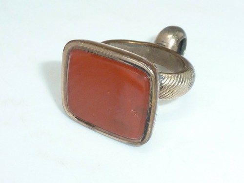 Antique carnelian fob pendant - carnelian,