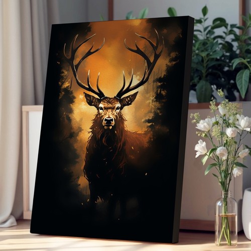 Stag digital canvas - stag, art