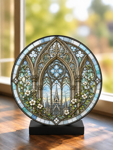Gothic church stained glass - church,