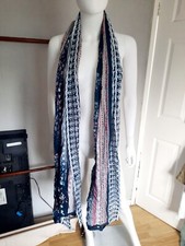 Ladies Navy Blue/Pink Scarf