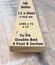 11 x Solid Wood Pine Bed Slats