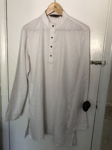 Mens kurta shirt - in, white.