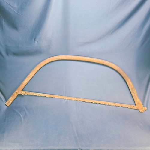 Antique large metal bow saw - large,