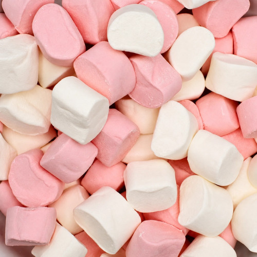 Pink white marshmallow - white,