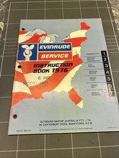 VINTAGE INSTRUCTION BOOK EVINRUDE OUTBOARD BOAT MOTOR FISHERMAN 1976 6HP ENGINE
