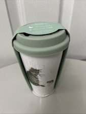 Wrendale Designs, Cat & Mouse 11oz Ceramic Travel Mug With Silicone Lid, New