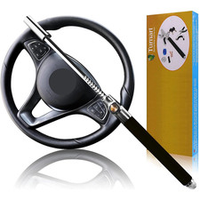 Turnart Steering Wheel Lock Universal Retractable Anti-Theft Device with 3 Keys.
