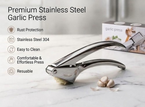Garlic press stainless steel - press,