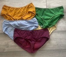 Womens Ladies 5 Pack Inersy Briefs Knickers Underwear Size 12-14 UK Multicolour