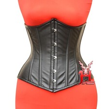 Underbust Corset Black Leather