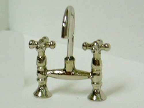 Silver mixer tap dolls house - tap,