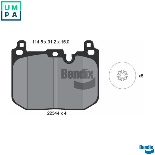Brake pad set - pad,
