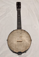 Vintage Unbranded Banjo Ukulele, Banjolele, British made plays well