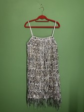 M&S Silver Sequin Fringe