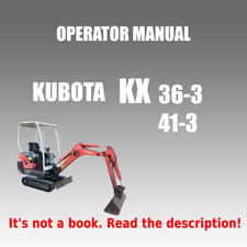 Operator manual for Kubota