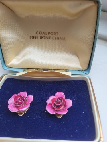 Vintage clip rose earrings - vintage, on