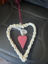  Wall Hanging Decoration Heart Shape Wreath Wicker Wedding Hearts