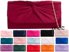 Women's Pleated Suede Clutch